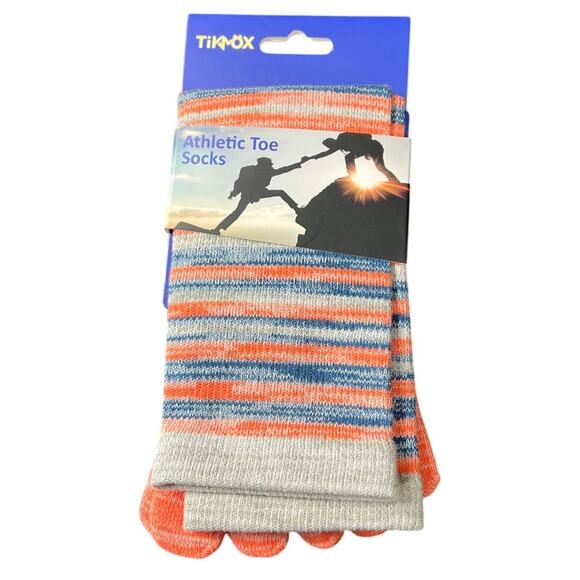 Tikmox NWT Athletic Toe Orange Women Socks - Picture 1 of 4
